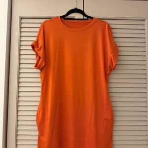 Orange Women's T Shirt Dress